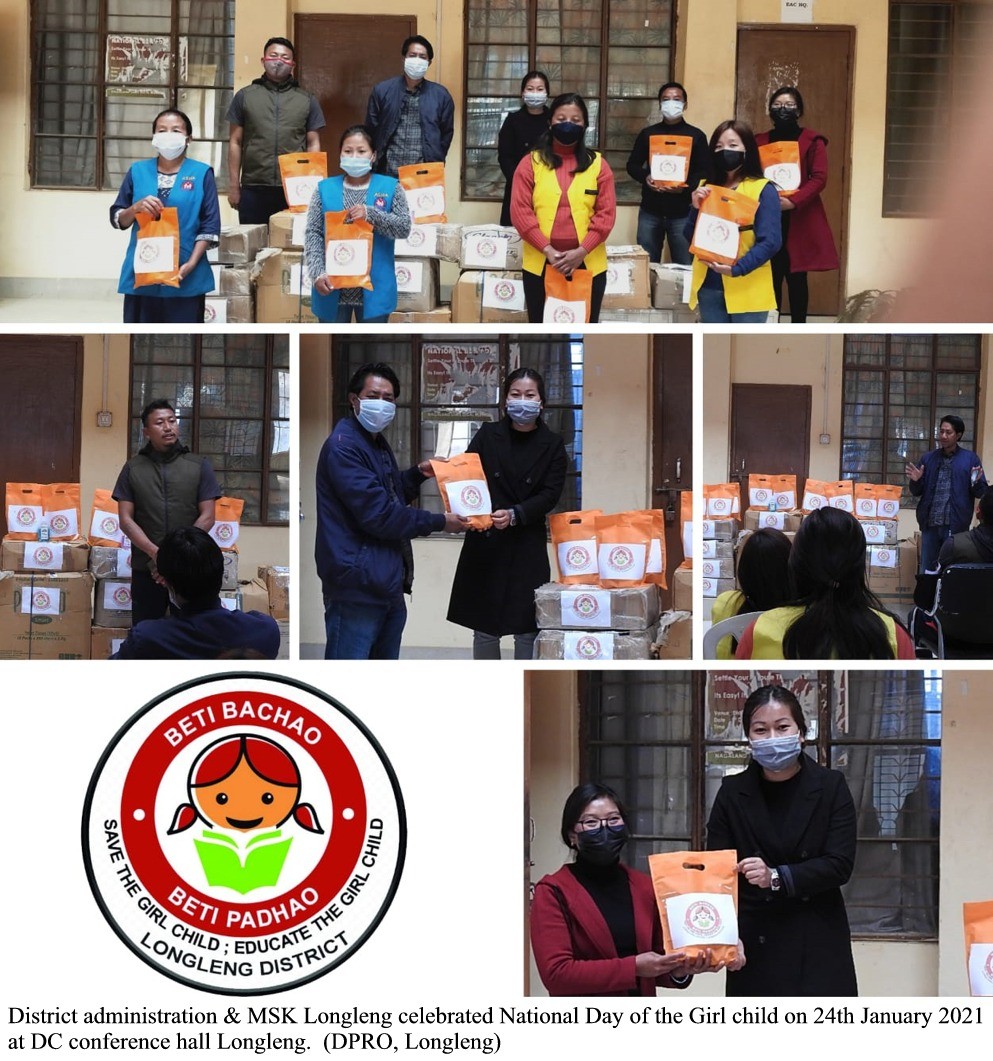 District administration & MSK Longleng celebrated National Day of the Girl Child at DC Conference Hall, Longleng on January 24. (DIPR Photo) 